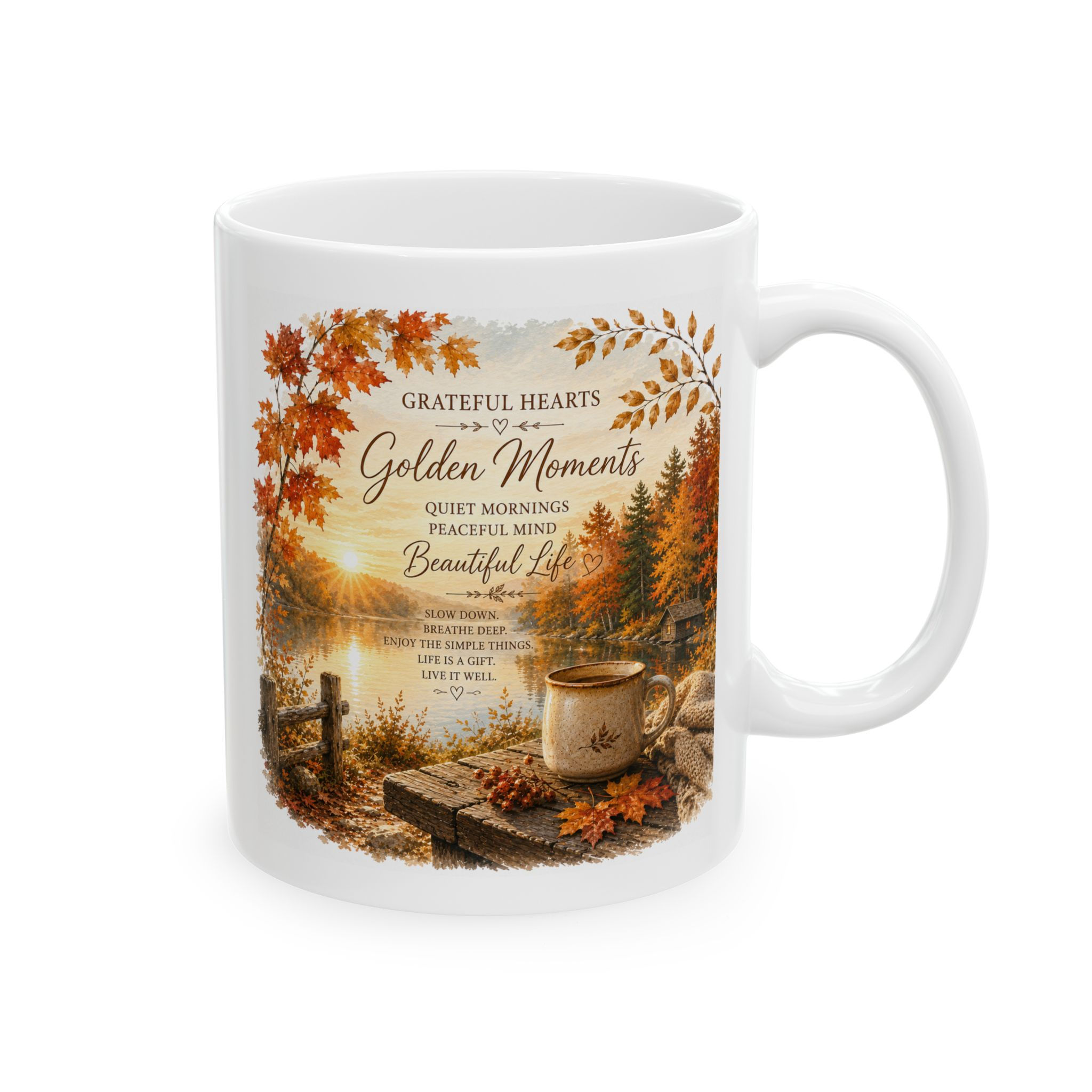 Fall Coffee Mug | Autumn Nature Mug | Cozy Inspirational Gift for Coffee Lovers