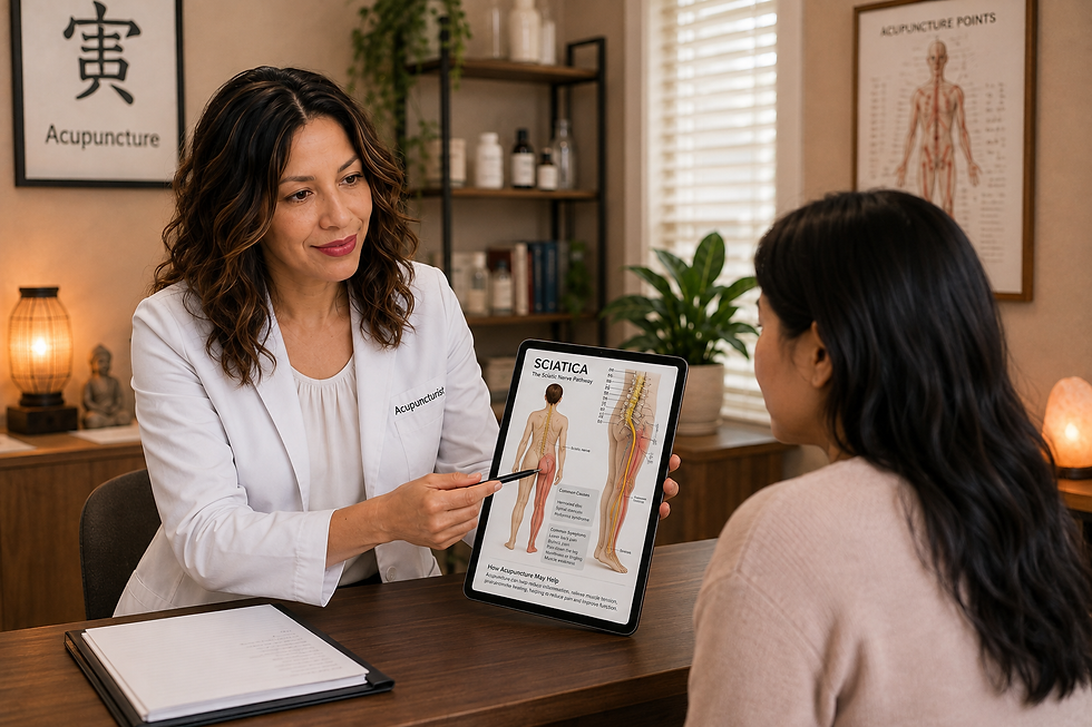 Acupuncturist and Patient