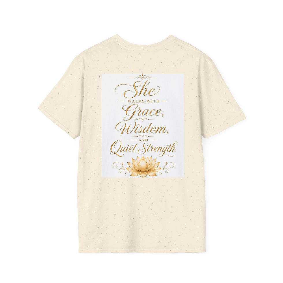 Thumbnail: She Walks with Grace, Wisdom and Quiet Strength | Inspirational Women's T-Shirt