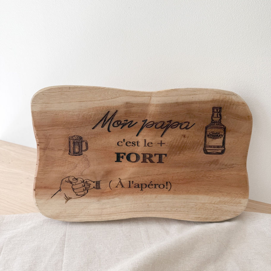 Planche en bois gravée