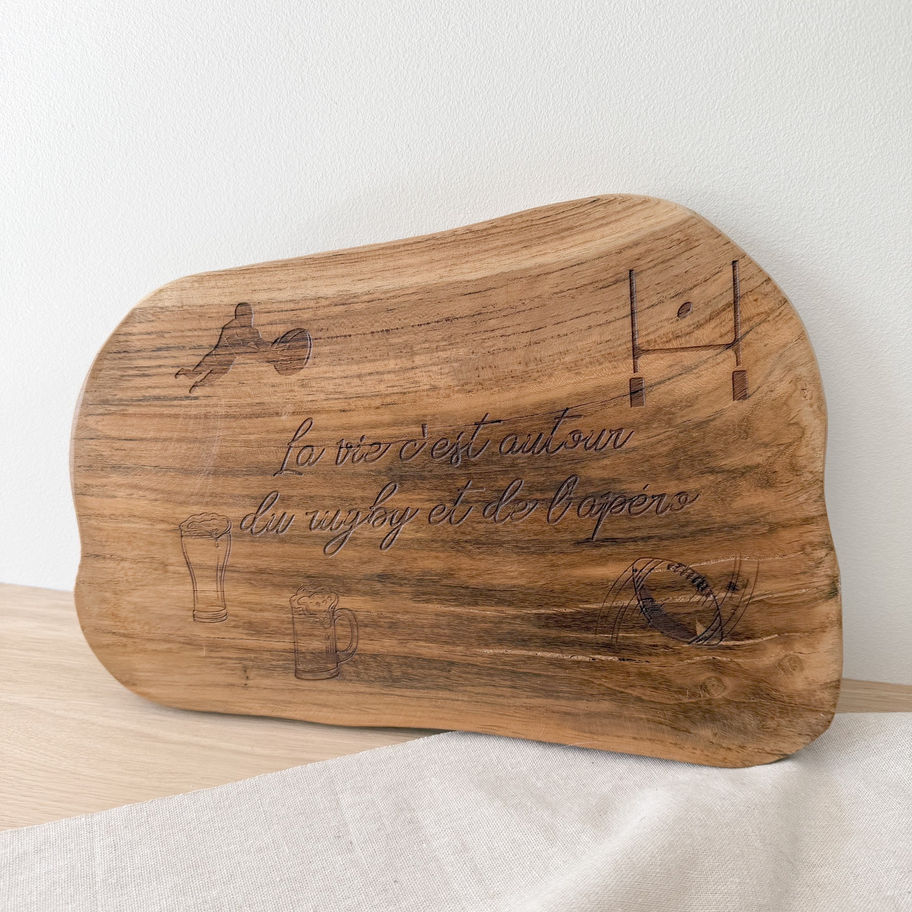 Planche en bois gravée