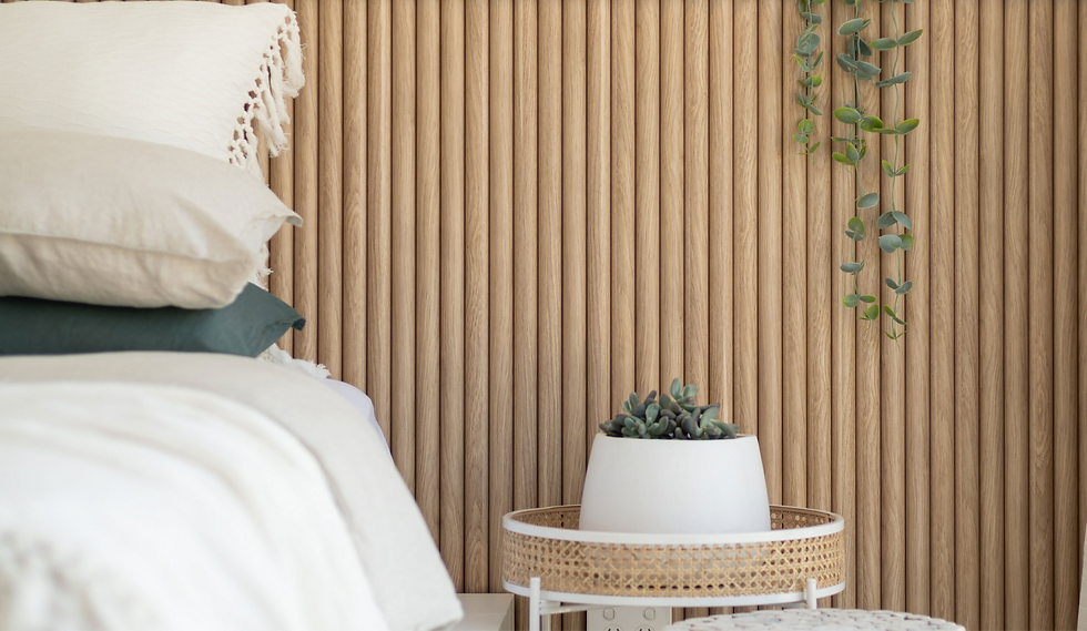 honey oak half round battens bedhead custom
