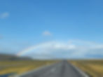 Regenbogen über Landschaft
