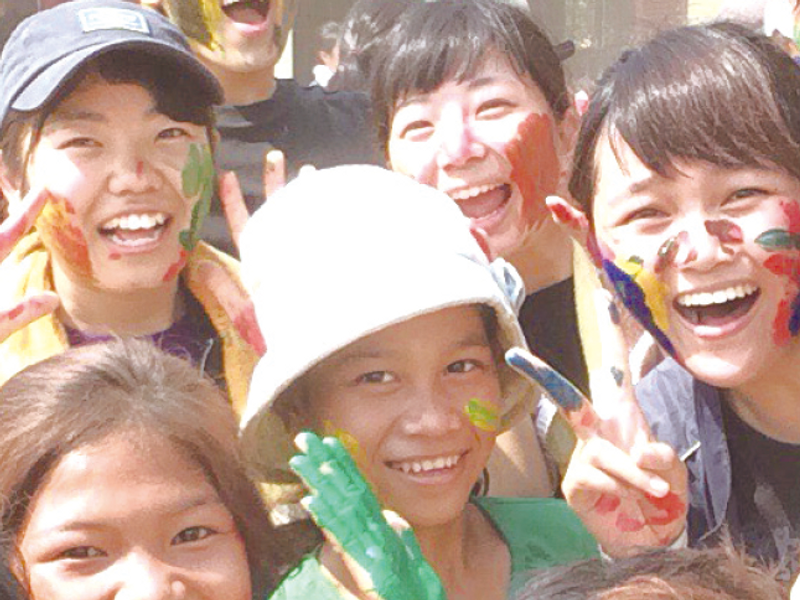 国際ボランティア学生協会(IVUSA)の活動にミラクルペイントを導入