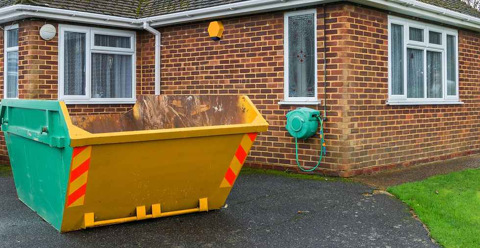 Empty rubbish skip