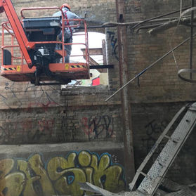 Demolition project of a factory buildings in redhill