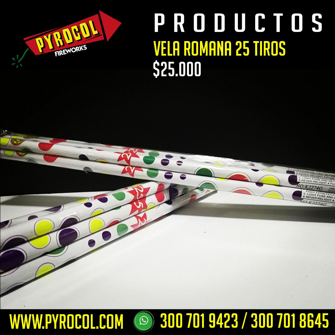 VELA ROMANA 25 TIROS