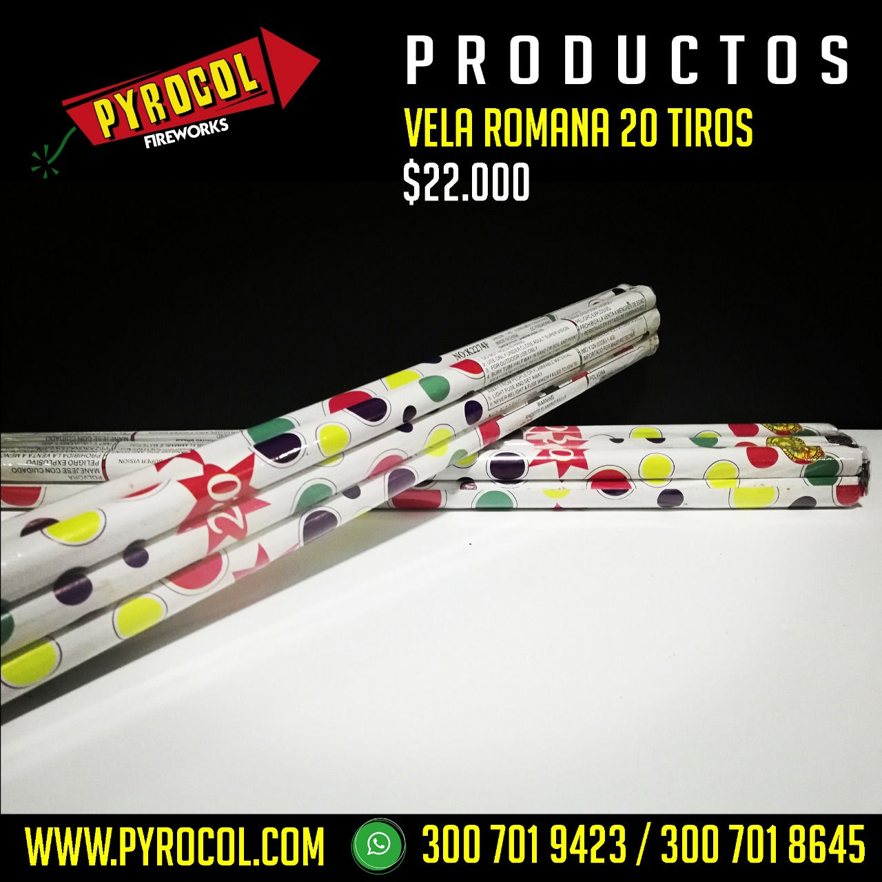 VELA ROMANA 20 TIROS