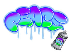 Peace spraycan
