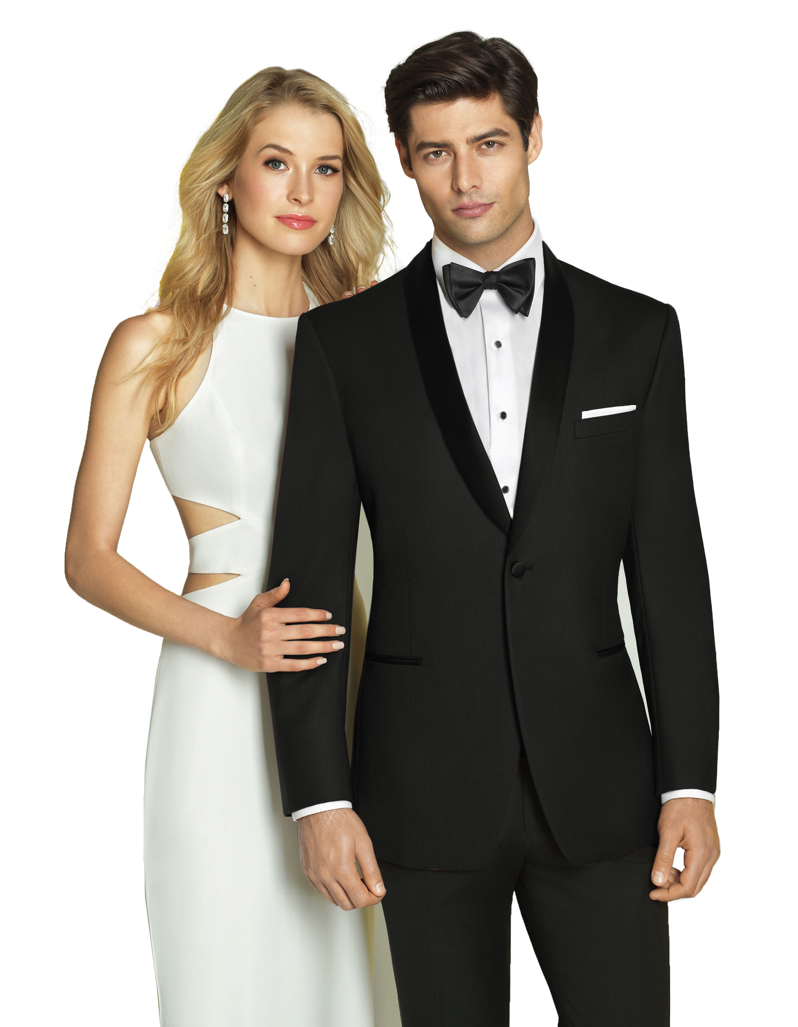 Rental - Couture C 914 Black 2 button shawl