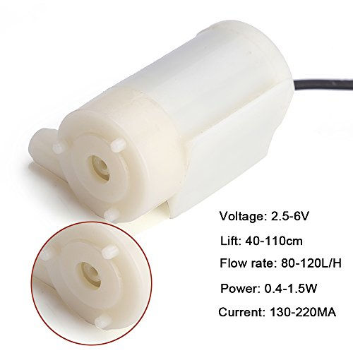 Miniatura: MINI BOMBA PARA AGUA, SUMERGIBLE – 3-6 VDC – 120L/H