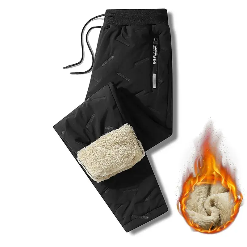 Thumbnail: Thermal sweatpants—thick, fleecy, and made of lamb's wool.