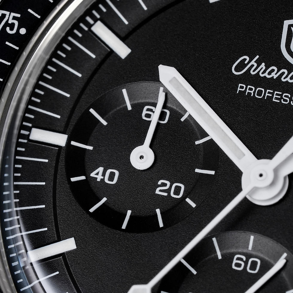 Thumbnail: Watchdives WD1863 Chronograph Watch VK63 Quartz Movement Bubble Sapphire Crystal
