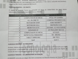 NOVA DOAÇÃO RECEBIDA