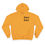 Miniatura: An orange hooded sweatshirt is shown from the front. Centered on the chest is a bold design featuring the phrase “LUPUS AWARE