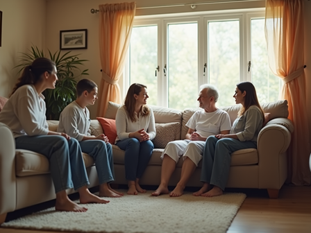 A family supporting someone through hospice care