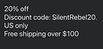 A discount code for Silent Rebel