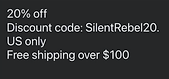 A discount code for Silent Rebel