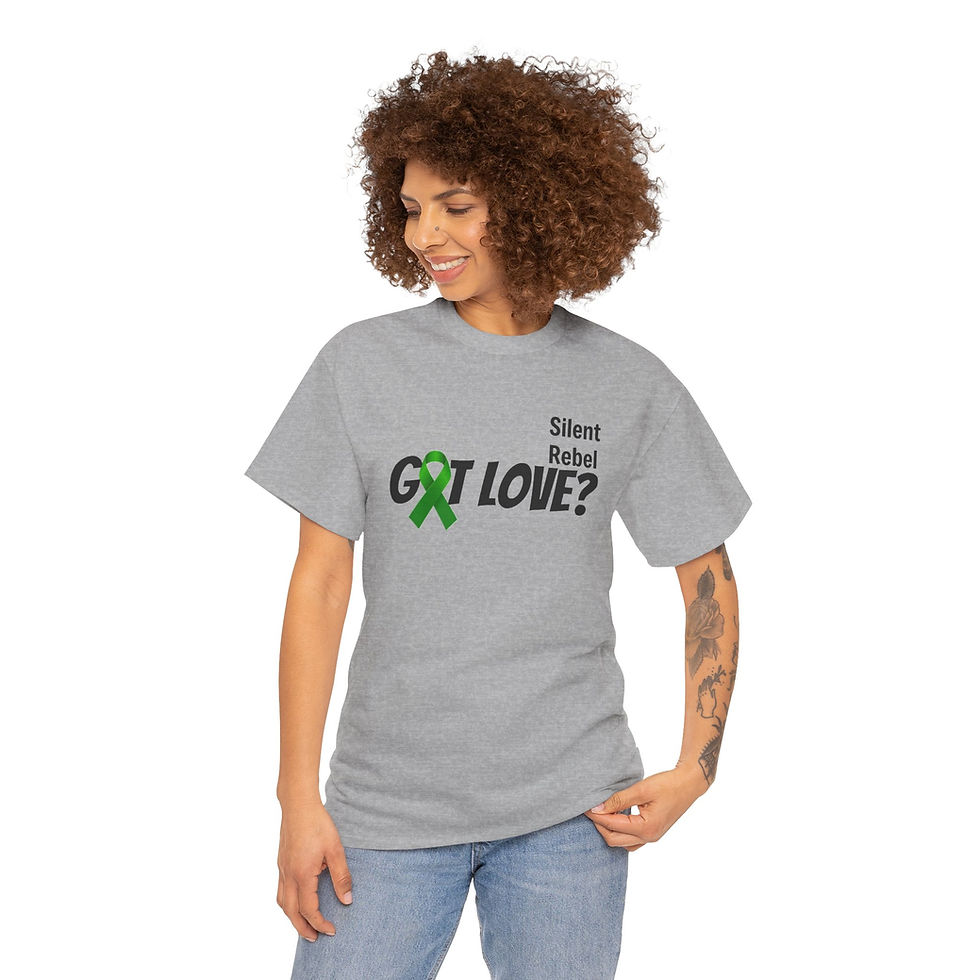 थंबनेल: Silent Rebel Got Love Shirt-S-5XL-Grey-Mental Health Awareness