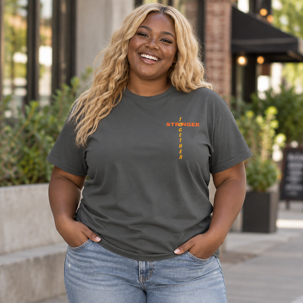Stronger Together Shirt Pepper Grey