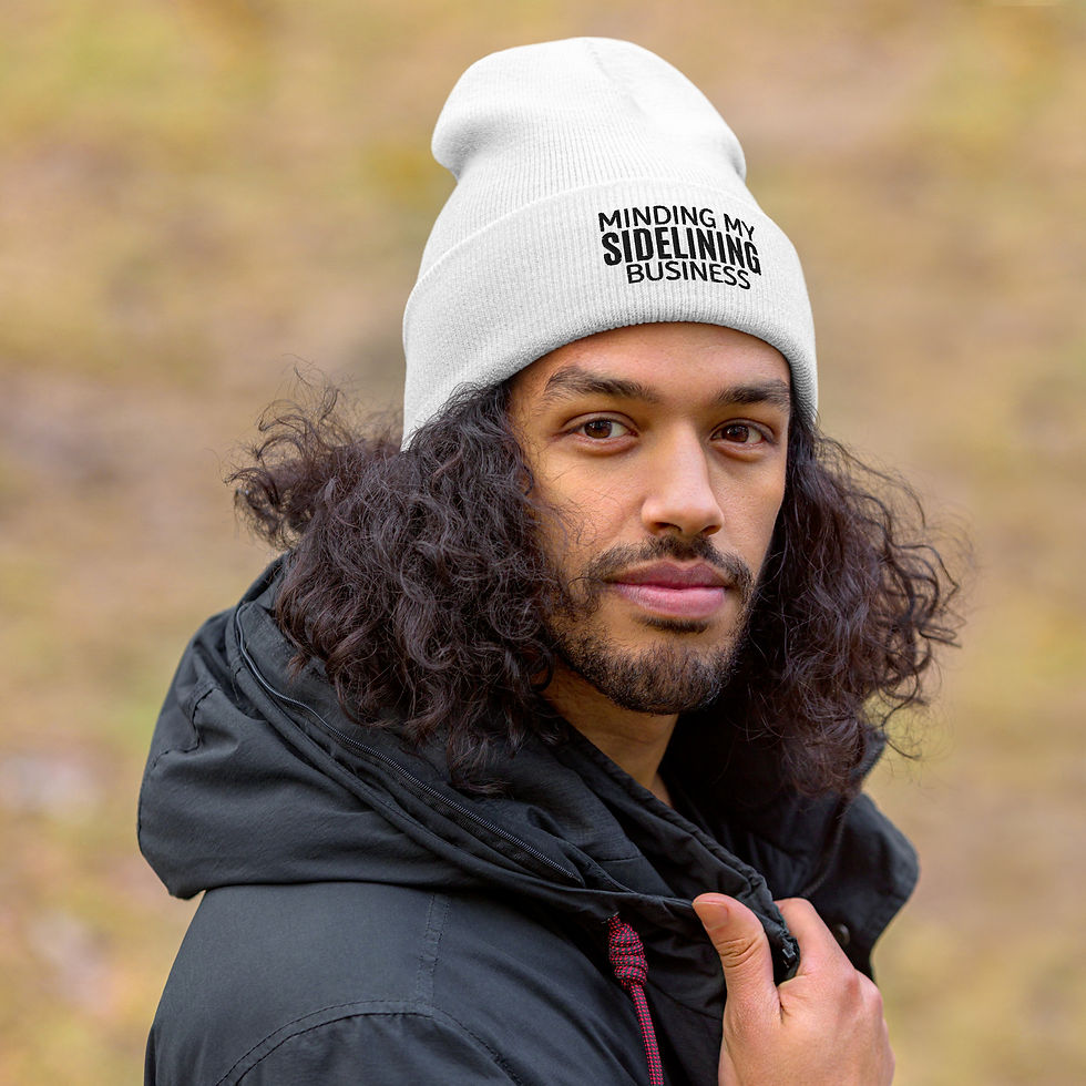 Silent Rebel Sidelining Beanie-One Size-White-Mental Health Awareness