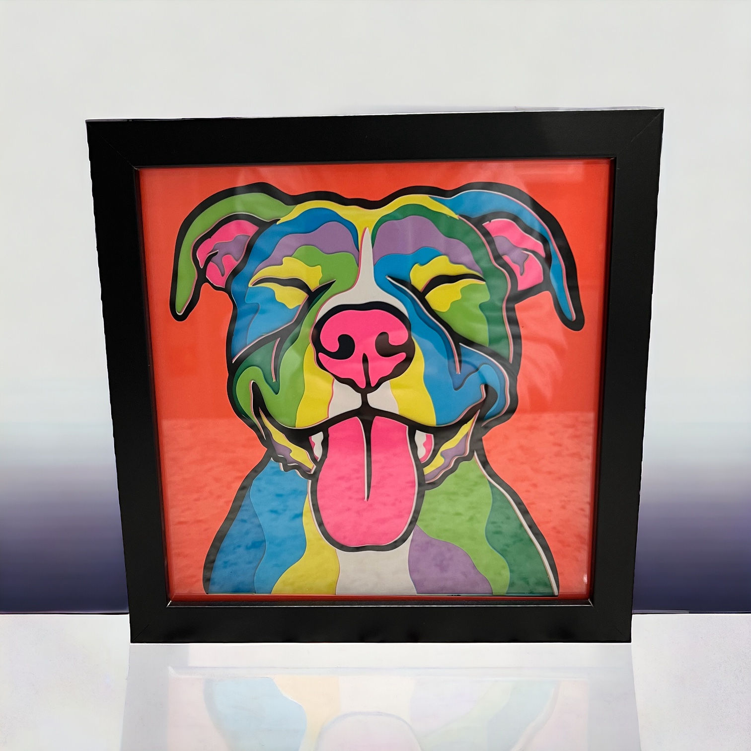 3D Dog Shadow Boxes