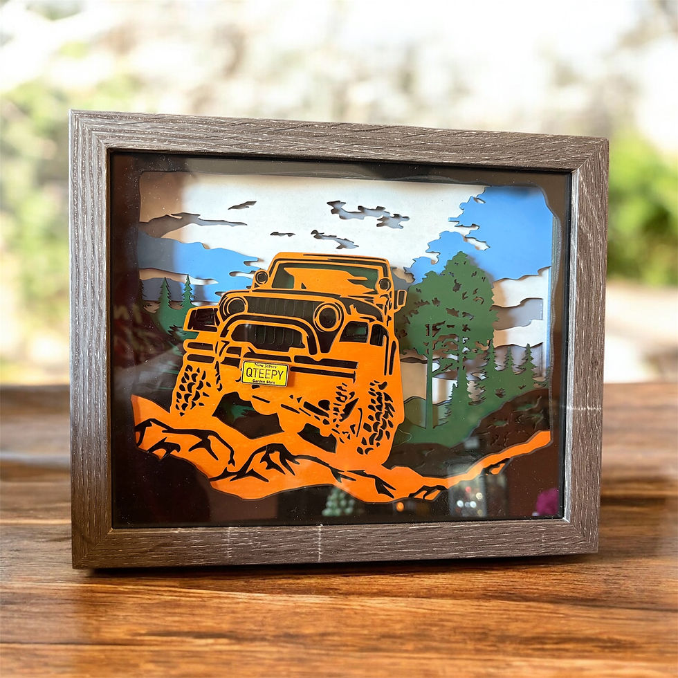 Thumbnail: Jeep 3D Shadow Box (Customized)