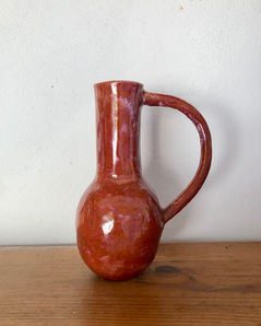 Dark Red Jug with Thin Handle