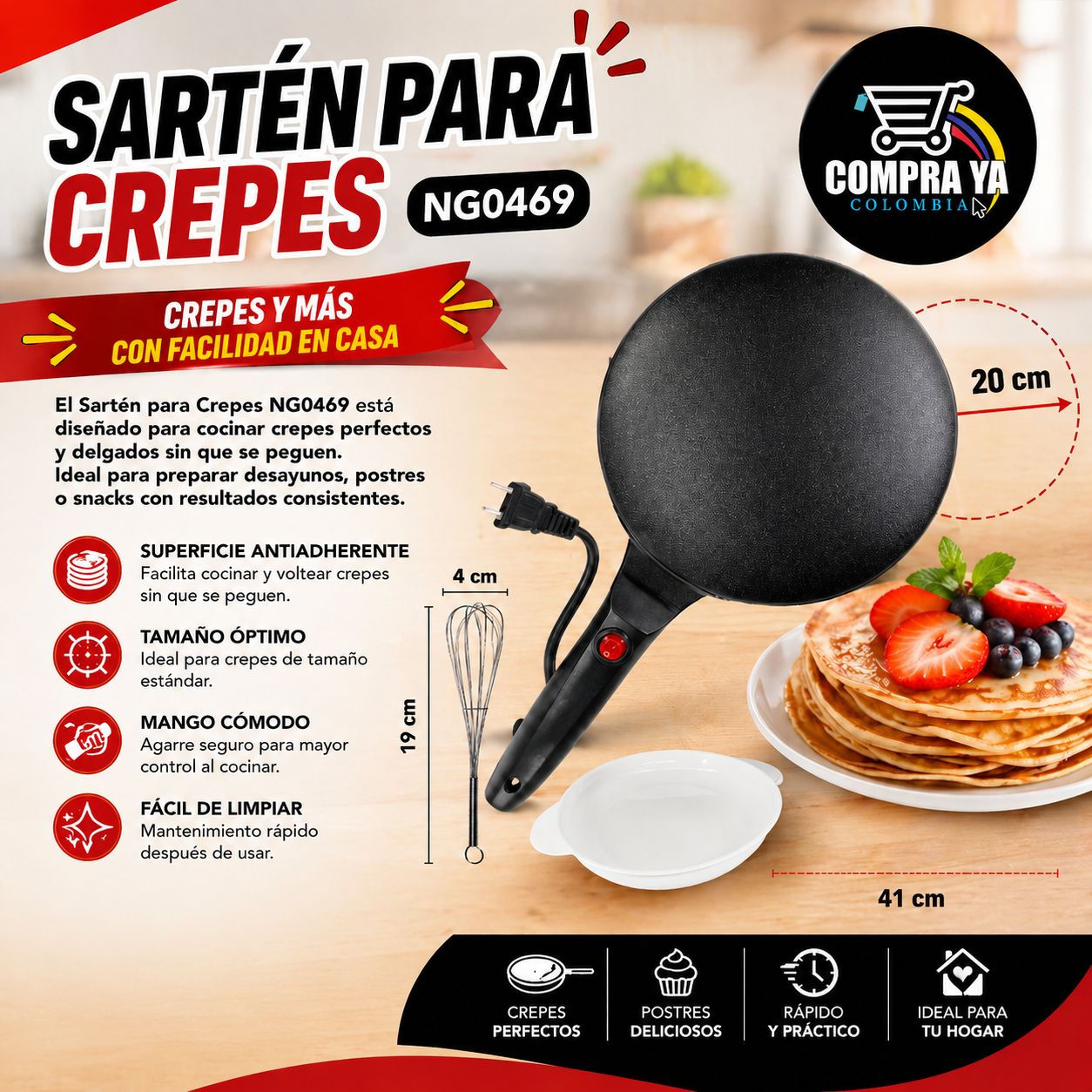 01-Sartén eléctrico para pancakes