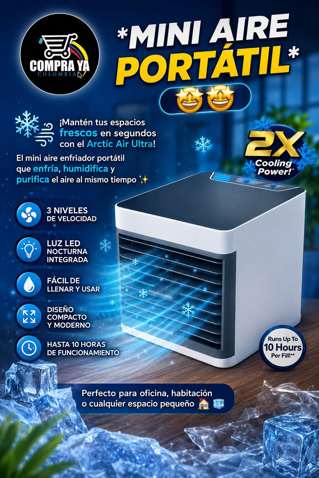 🛒- Mini aire portátil