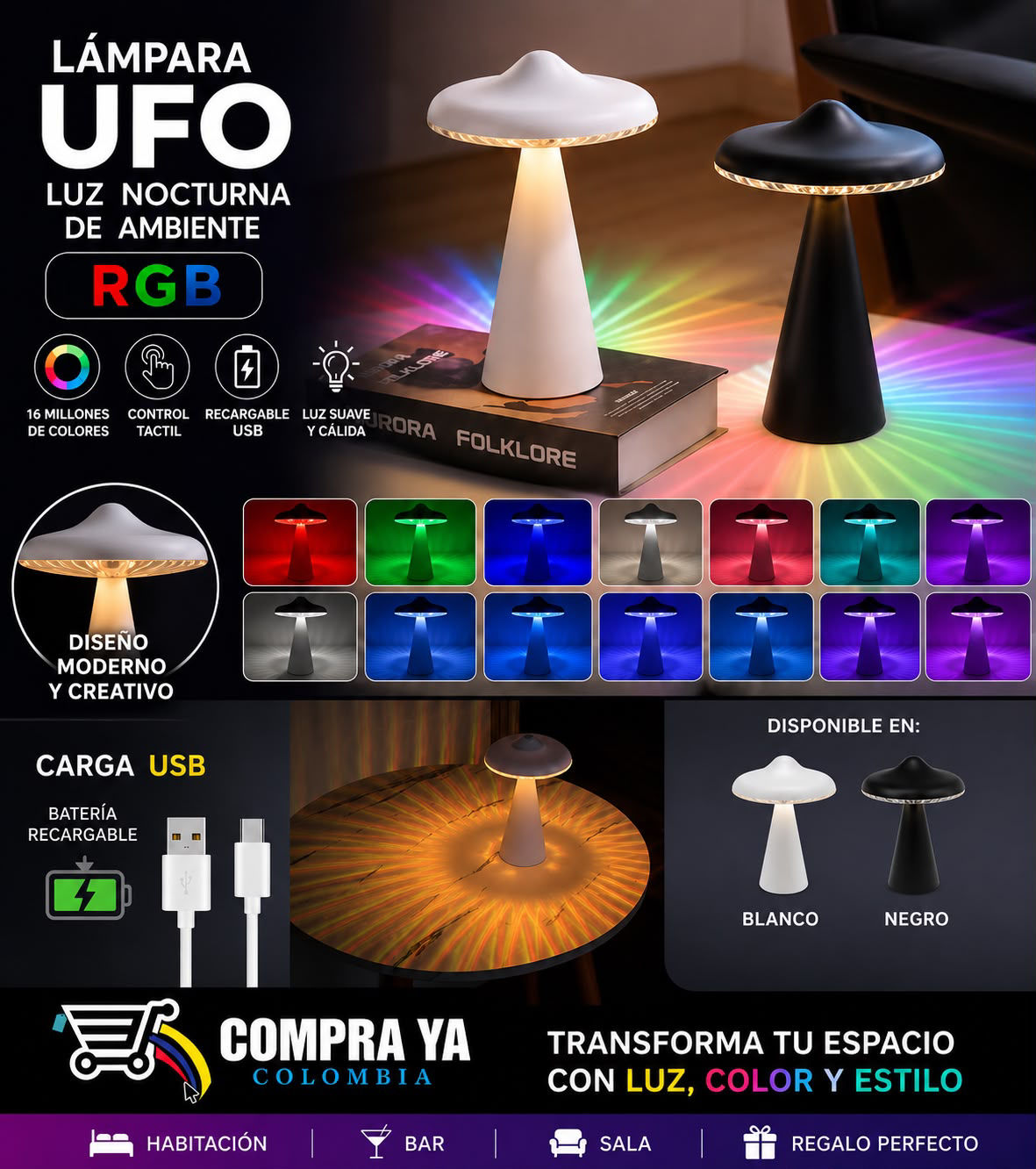 🛒-Lámpara UFO