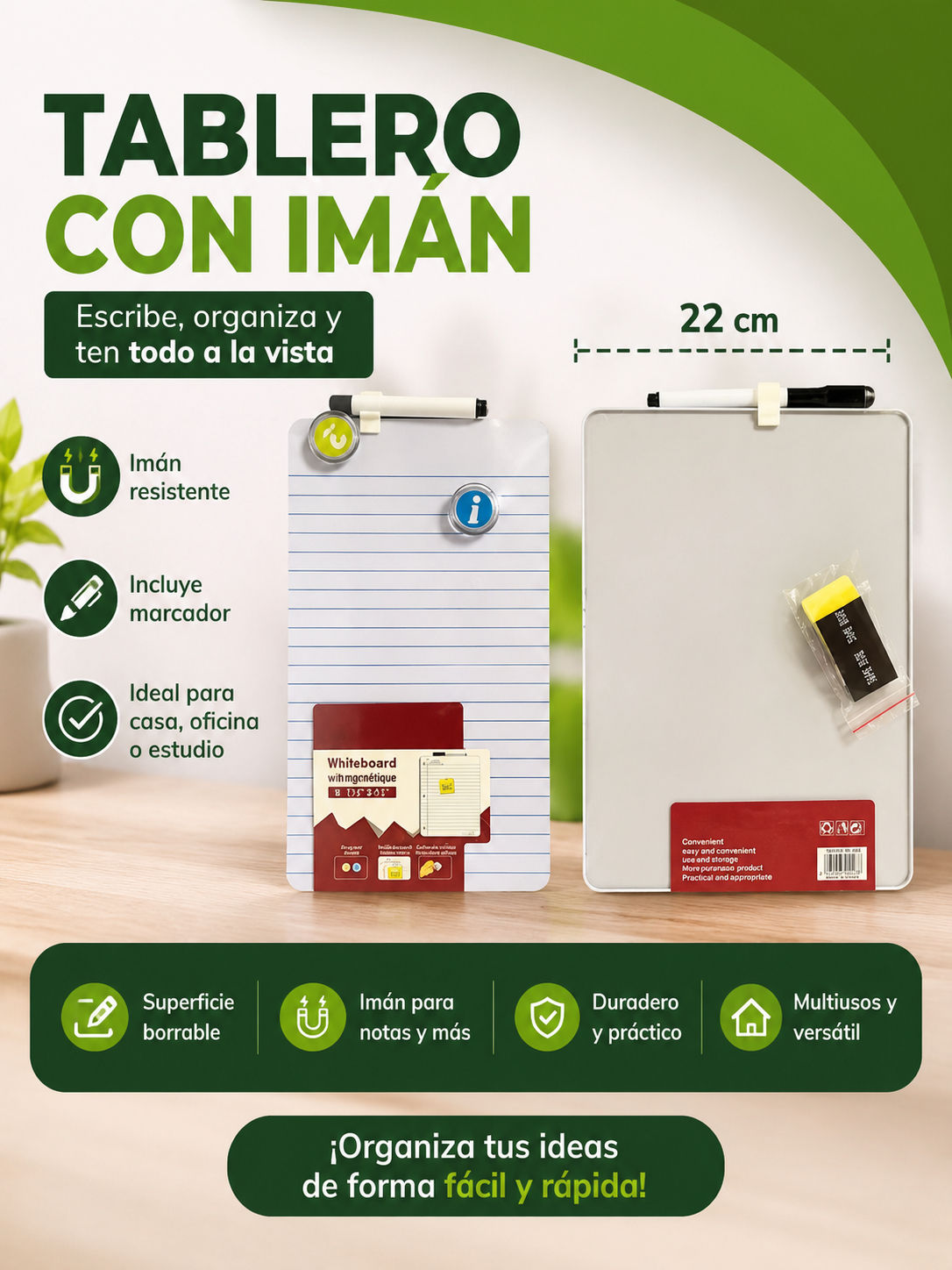 Tablero con imán