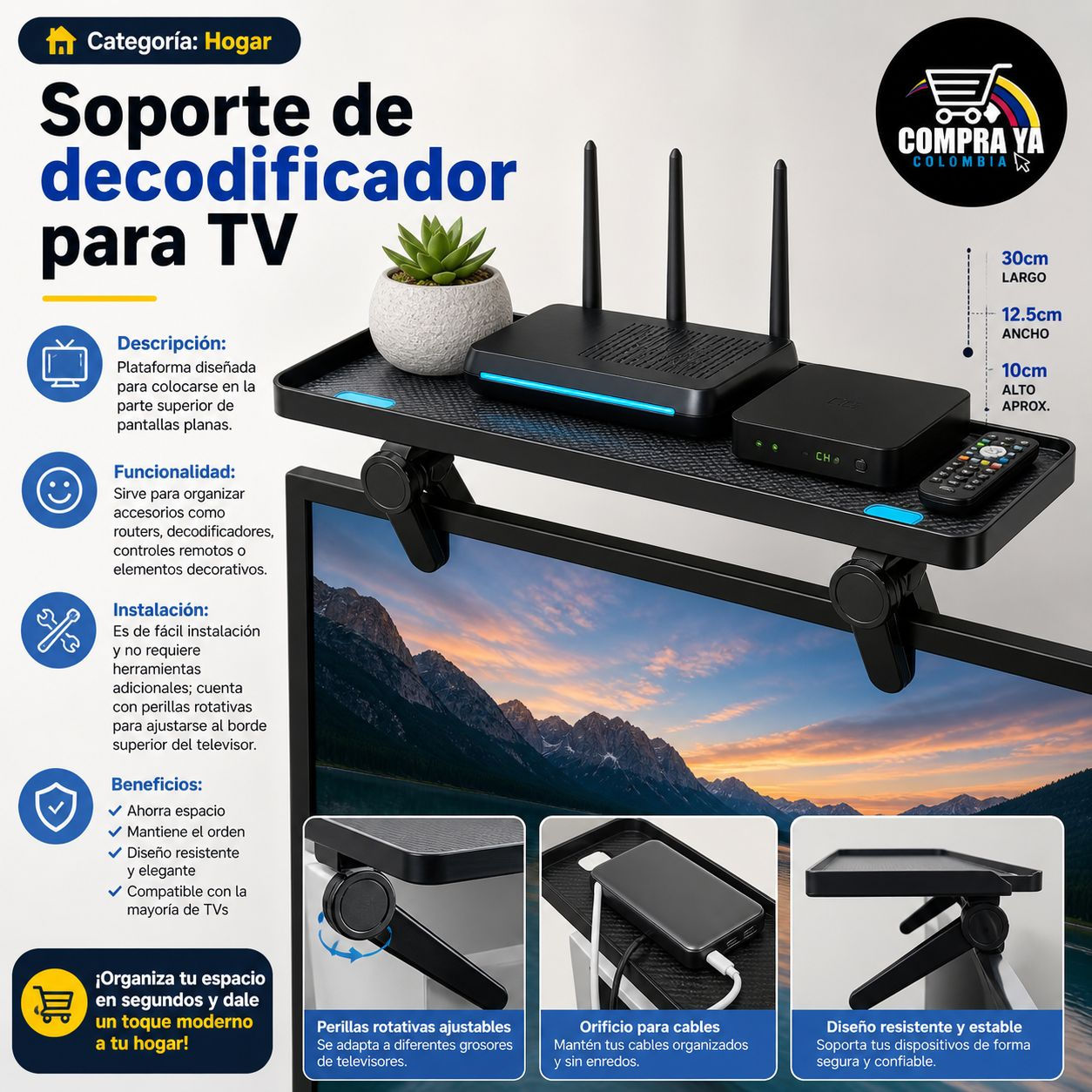 407-Repisa Para Tv Deco