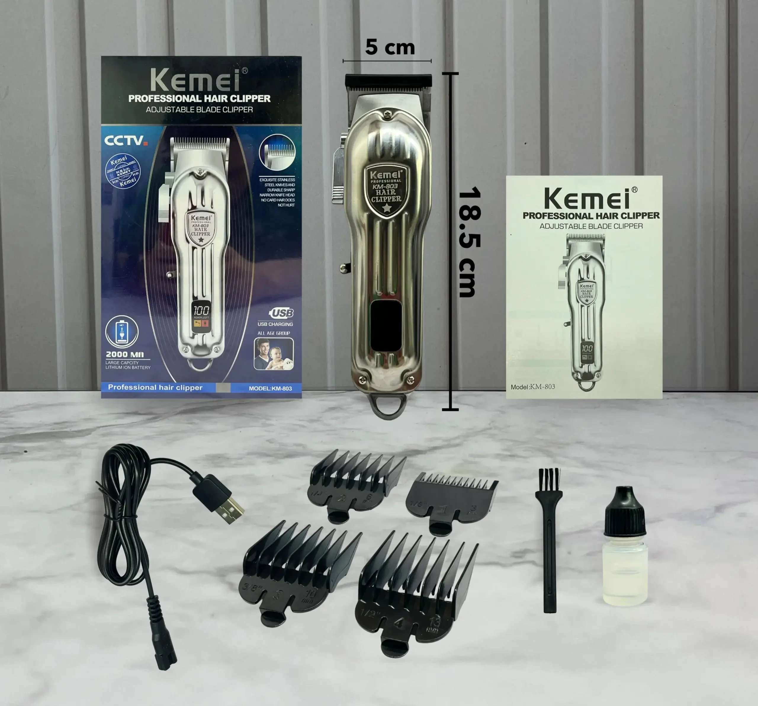 Máquina de motilar Kemei KM 803