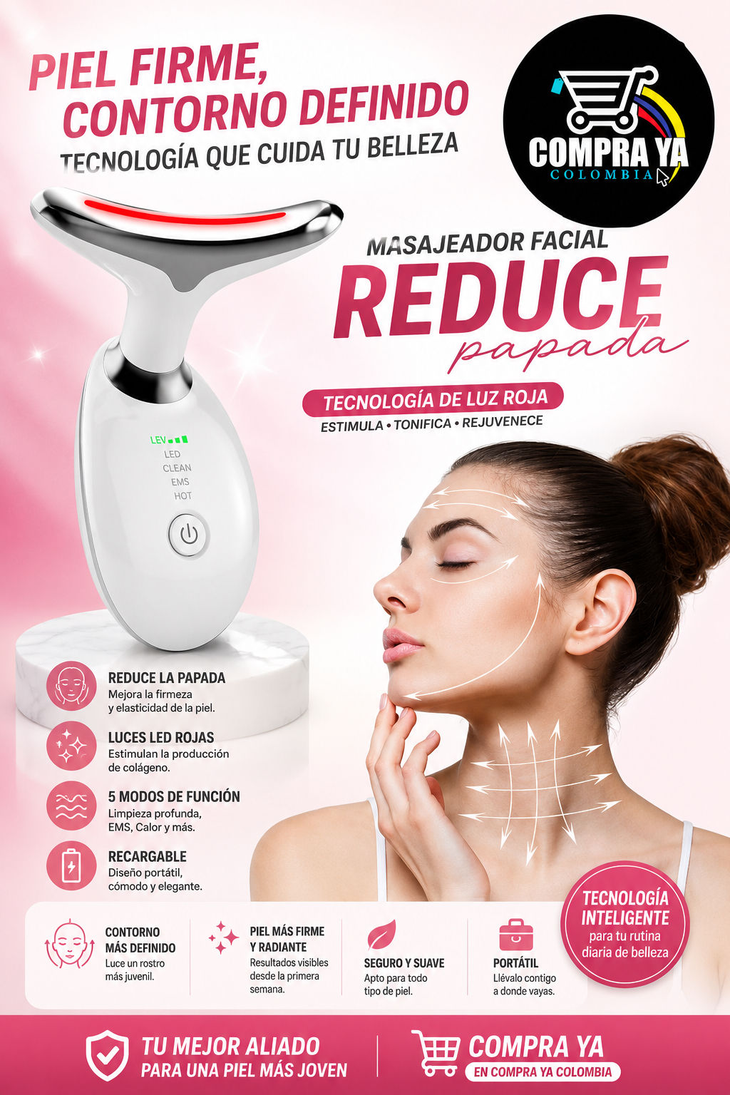 🛒-Masajeador Facial Reduce papada