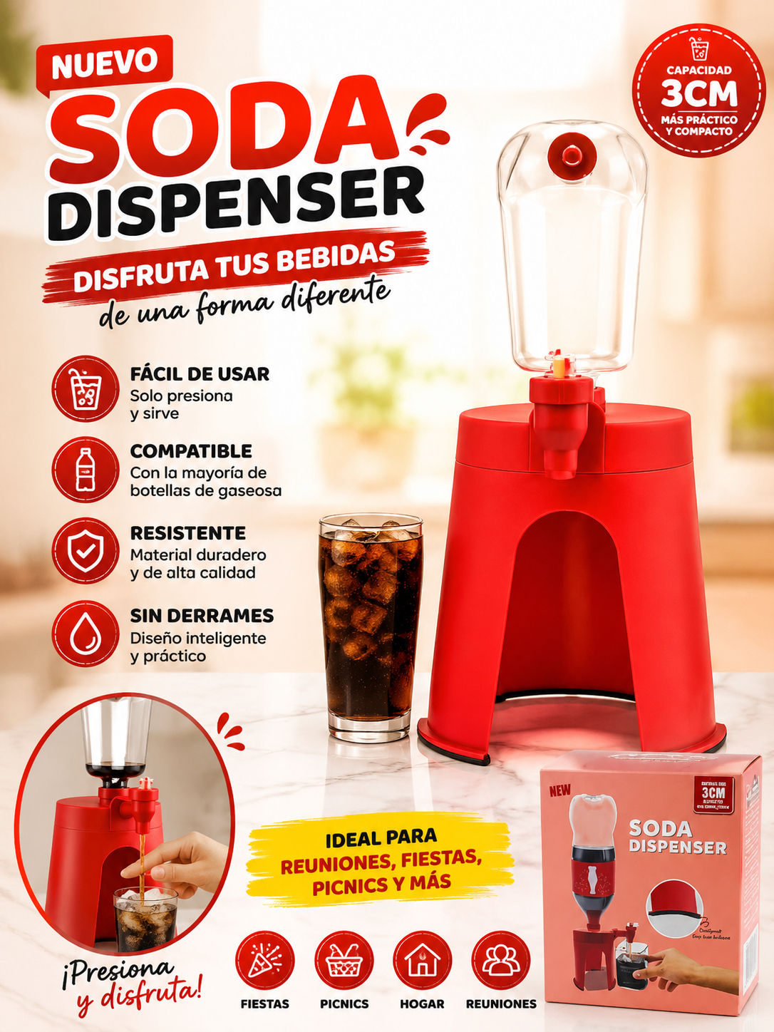 🛒Dispensador de gaseosa soda - 6002