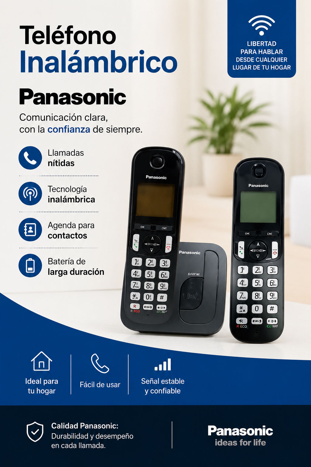Teléfono inalámbrico Panasonic
