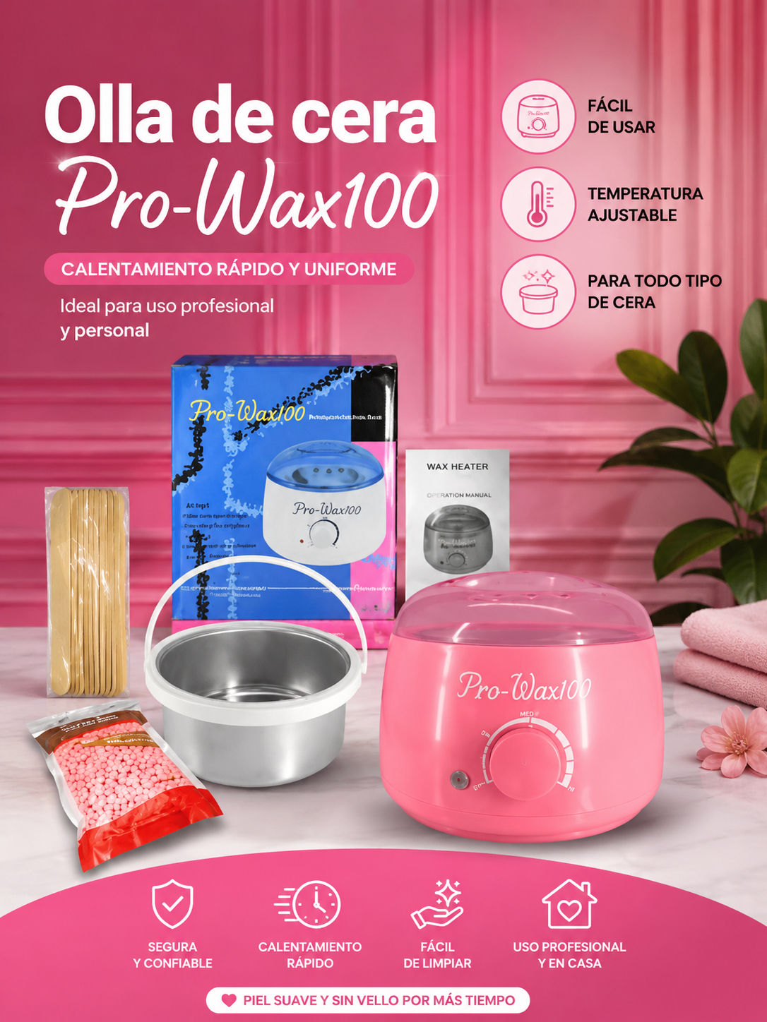 Olla de cera pro wax100