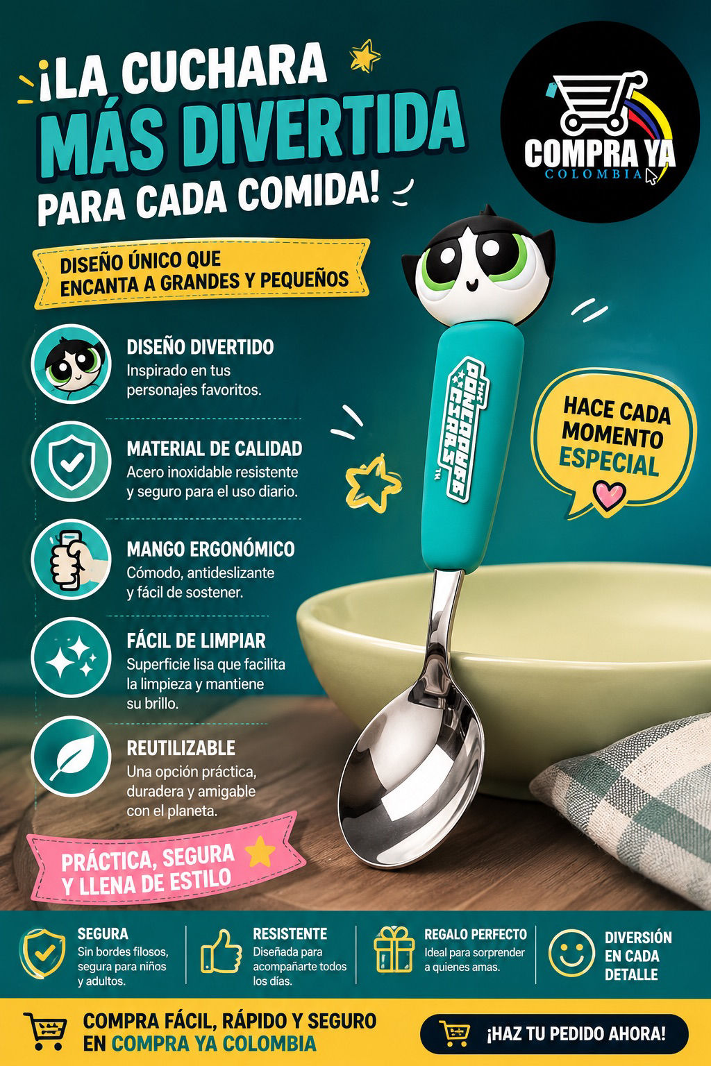 🛒-Cubiertos súper chicas súper poderosas 1348