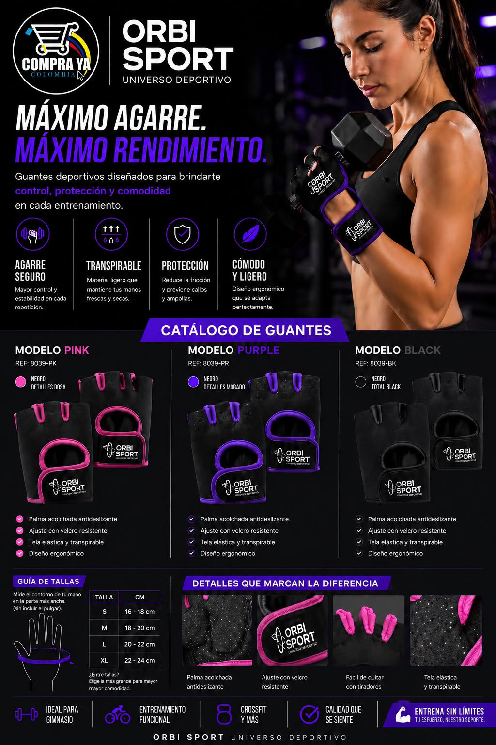 🛒-Guantes gimnasio