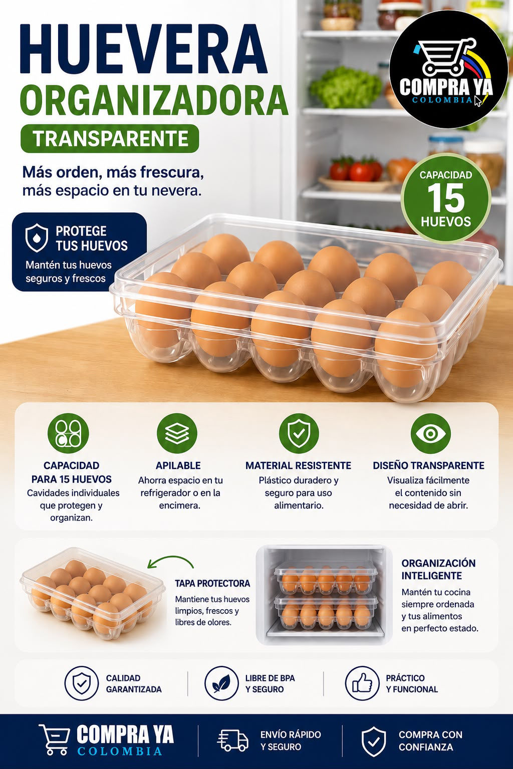 🛒-Huevera Organizadora - 5203