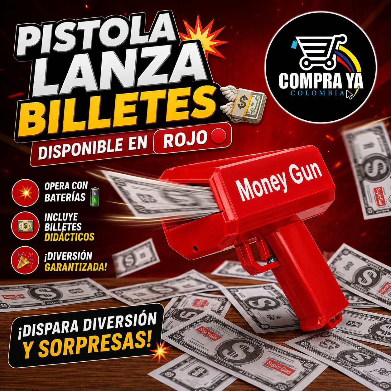 🛒-Pistola de billetes 1010