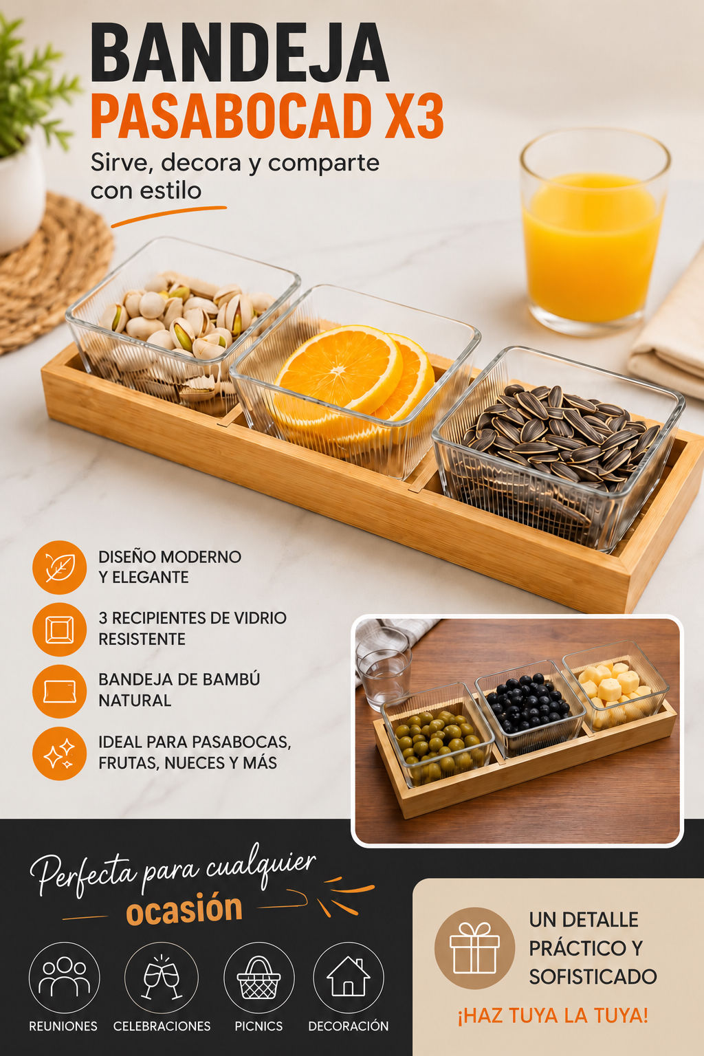 🛒 Set bandeja reto x3 -996