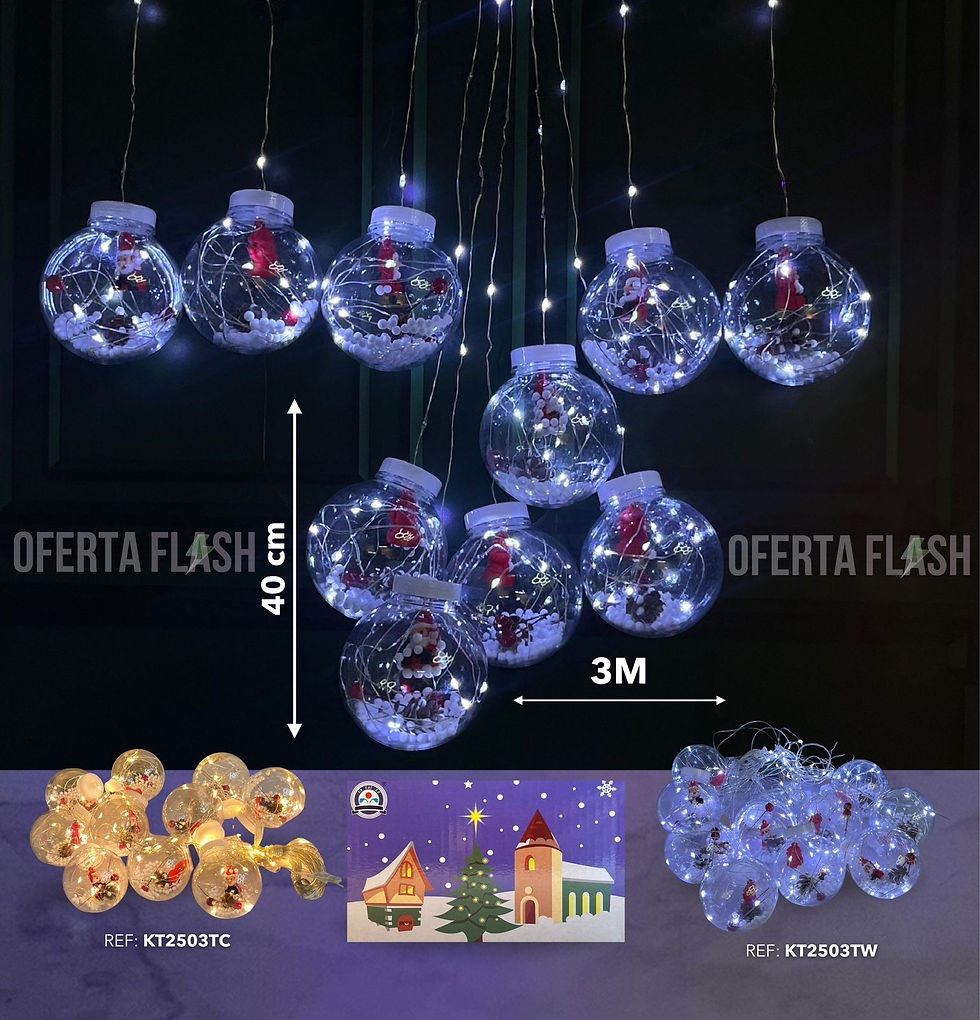 Luces navidad 🎄 cortina bolas solares