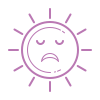 illustration of a sad sun representing emotional health
