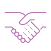 illustration of two hands shaking representing collaboration