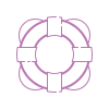 illustration of a floatation device representing support network