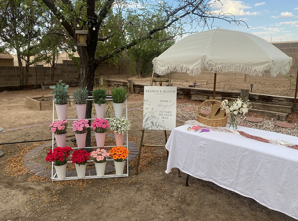 Bloom Bar Setup in a backyard