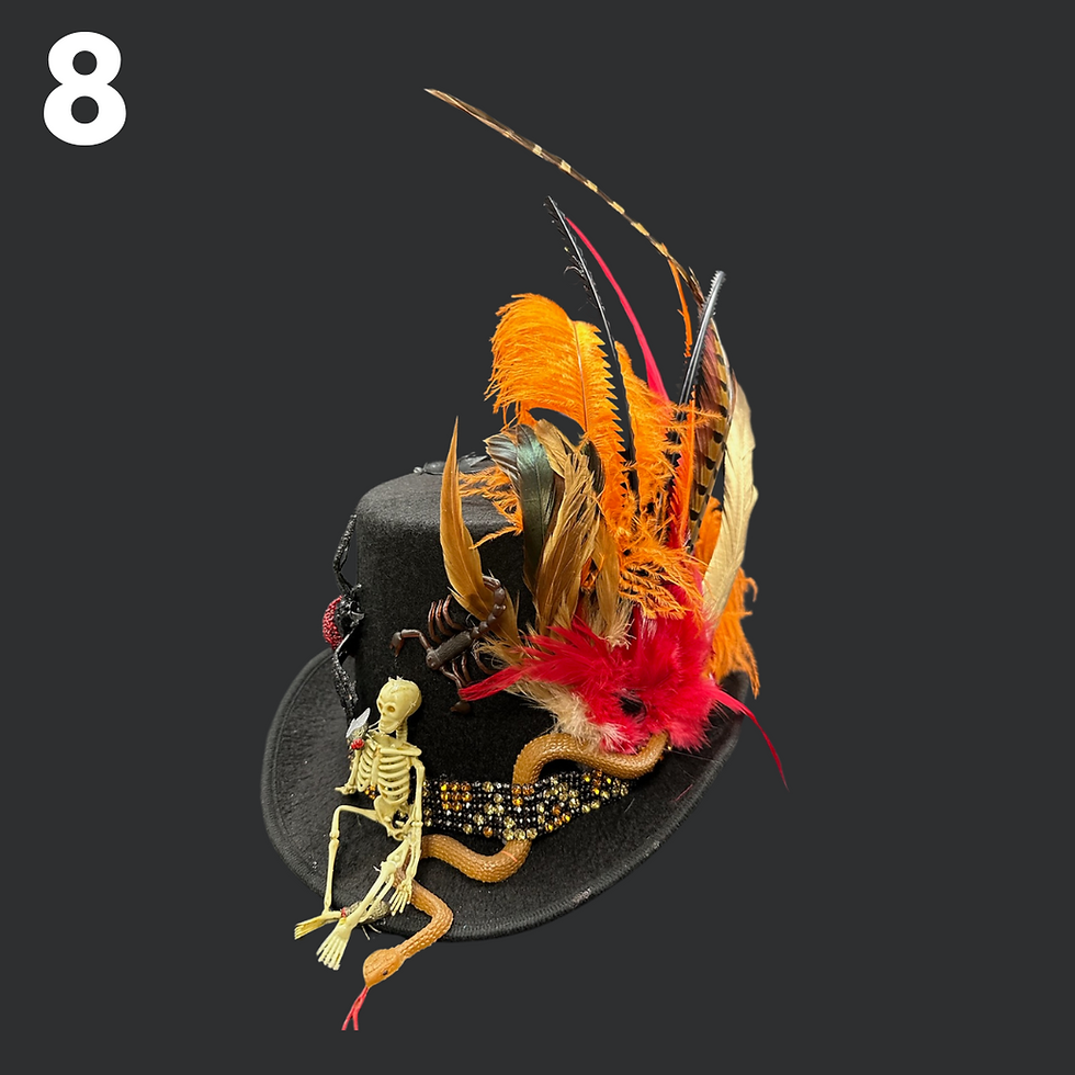 Thumbnail: Custom Decorated Top Hat – A Hauntingly Chic Accessory