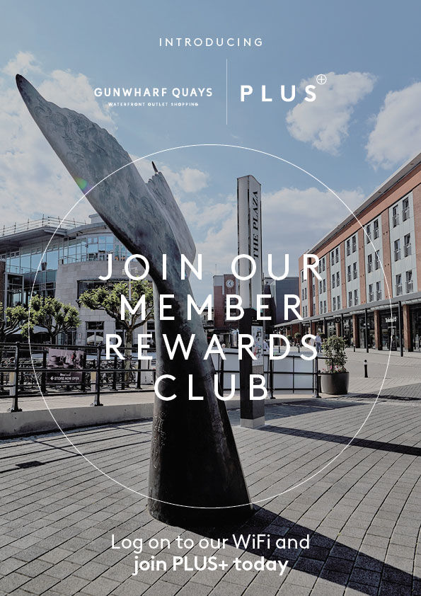 Gunwharf Quays shopping centre outside